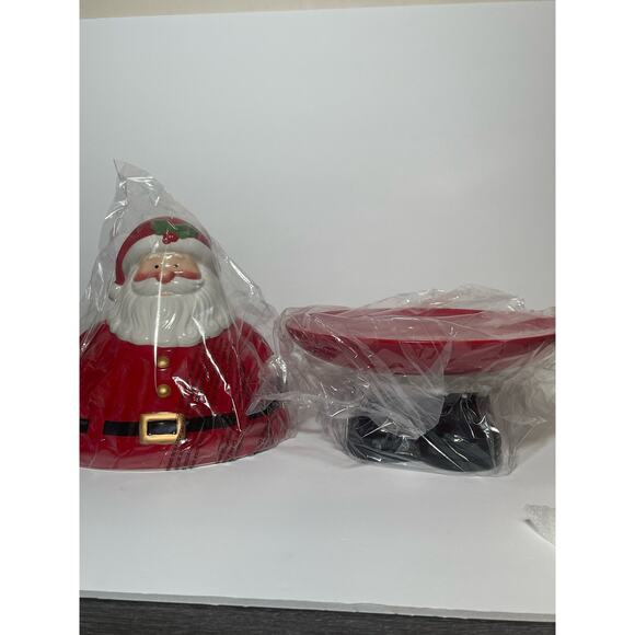 Holiday/Christmas Hand Painted SANTA 2 Piece Cookie Tray & Lid 13" NEW IN BOX - Picture 4 of 6
